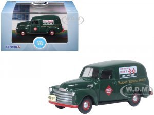 1950 Chevrolet Panel Van Railway Express Agency Dark Green (HO) Scale