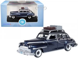 1946 DeSoto Suburban with Roof Rack and Luggage Butterfly Blue Metallic with Crystal Gray Top  (HO) Scale