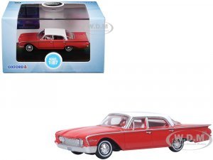 1960 Ford Fairlane Sedan 500 Monte Carlo Red with Corinthian White Top and Interior (HO) Scale