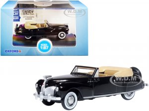 1941 Lincoln Continental Convertible Black with Tan Interior  (HO) Scale