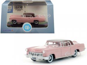 1956 Lincoln Continental Mark II Pink with Dubonnet Red Top 7 (HO) Scale