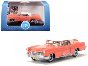 1956 Lincoln Continental Mark II Island Coral with Starmist White Top  (HO) Scale