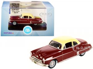 1950 Oldsmobile Rocket 88 Coupe Chariot Red with Canto Cream Top 7 (HO) Scale