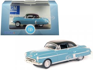 1950 Oldsmobile Rocket 88 Coupe Crest Blue with Black Top 7 (HO) Scale