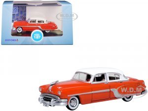 1954 Pontiac Chieftain 4 Door Coral Red with Winter White Top  (HO) Scale