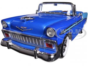 1956 Chevrolet Bel Air Convertible Dark Blue Metallic and Light Blue