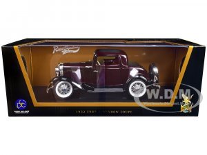 1932 Ford 3-Window Coupe Burgundy with Black Top