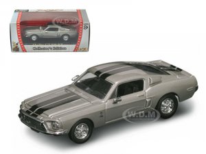 1968 Ford Mustang Shelby GT500 KR Silver with Black Stripes
