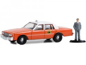 1981 Chevrolet Impala Orange Capitol Cab Taxi with Man in Suit Figurine The Hobby Shop Series 15