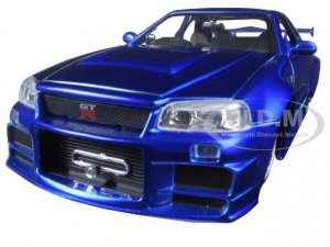 Brians Nissan GTR Skyline R34 RHD (Right Hand Drive) Blue Fast & Furious Movie