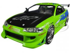 Brians Mitsubishi Eclipse Green with Black Hood and Graphics The Fast and The Furious (2001) Movie