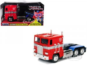 G1 Autobot Optimus Prime Truck Red with Robot on Chassis from Transformers TV Series Hollywood Rides Series