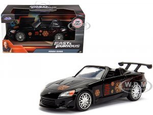 Honda S2000 Convertible Black with Graphics Fast & Furious Movie