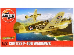 Level 1 Model Kit Curtiss P-40B Warhawk Fighter-Bomber Aircraft Plastic Model Kit by Airfix