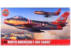 Level 2 Model Kit North American F-86F Sabre Aircraft with 2 Scheme Options Plastic Model Kit by Airfix