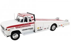 1970 Dodge D-300 Ramp Truck White with Red Stripes Original Ramchargers Candymatic