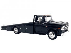 1970 Dodge D-300 Ramp Truck Black with Trucker Wheels