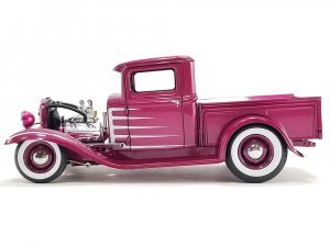 1932 Ford Hot Rod Pickup Truck Grand National Deuce Series #7 Cotton Candy Pink Metallic with White Graphics