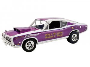 1968 Plymouth Barracuda Purple Metallic and White Billy the Kid