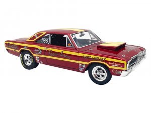 1968 Dodge Dart Super Stock #898 Gene Snow Red Metallic with Yellow Stripes