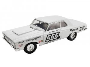 1965 Plymouth Belvedere Super Stock #555 White with Graphics Ken Montgomerys Triple Nickel