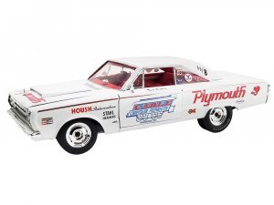 1967 Plymouth Belvedere II Super Stock Don Grotheer White with Graphics and Red Interior