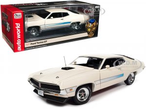 1971 Ford Torino GT Wimbledon White with Blue Laser Stripes Class of 1971 American Muscle 30th Anniversary (1991-2021)
