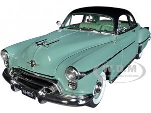1950 Oldsmobile Rocket 88 Alder Green with Black top and Green and White Interior