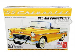1955 Chevrolet Bel Air Convertible 2 in 1 Kit 1/16 Scale Model by AMT