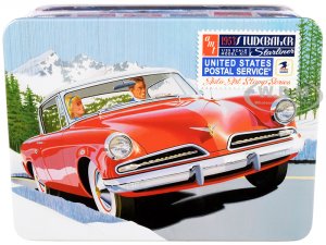 1953 Studebaker Starliner with USPS (United States Postal Service) Themed Collectible Tin Box 3-In-1 Kit 1 25 Scale Model by AMT