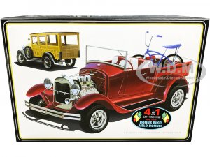 1929 Ford Woody Pickup 4-in-1 Kit with Bike 1/25 Scale Model by AMT