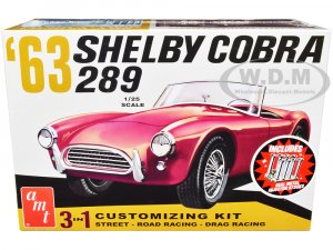 1963 Shelby Cobra 289 3 in 1 Kit 1/25 Scale Model by AMT