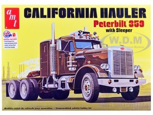 Peterbilt 359 California Hauler with Sleeper Cab 1/25 Scale Model by AMT