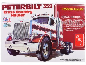Peterbilt 359 Cross Country Hauler Scale Model by AMT