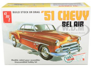 1951 Chevrolet Bel Air 2-in-1 Kit Retro Deluxe Edition 1/25 Scale Model by AMT