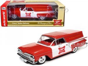 1959 Chevrolet Sedan Delivery Car Red and White Miller High Life: The Champagne of Beers