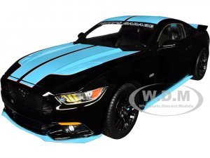 2016 Ford Mustang GT 5.0 Black with Petty Blue Stripes Pettys Garage