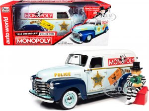 1948 Chevrolet Panel Police Van with Mr. Monopoly Figurine Monopoly