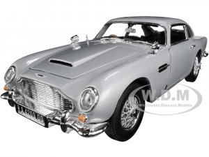 Aston Martin DB5 Coupe RHD (Right Hand Drive) Silver Birch Metallic (James Bond 007) No Time to Die (2021) Movie Silver Screen Machines Series