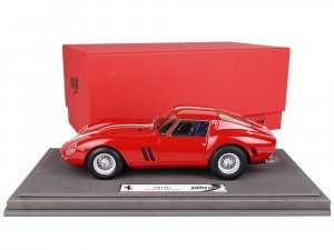 Ferrari 250 GTO Red with Green White and Red Stripes Press Day February 24 1962 with DISPLAY CASE