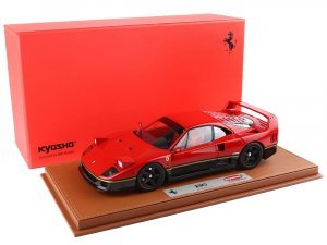 Ferrari F40 Red and Black with Gold Stripes with DISPLAY CASE