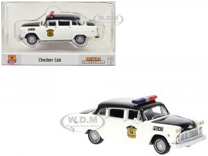 1974 Checker Cab Police White and Black Kalamazoo Police  (HO) Scale
