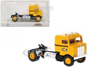 1950 Kenworth Bullnose Truck Tractor Yellow with Black Stripes ICX  (HO) Scale