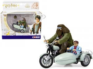 Motorcycle and Sidecar Light Green with Harry and Hagrid Figures Harry Potter and the Deathly Hallows Part 1 (2010) Movie