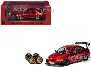 Mitsubishi Lancer Evolution IX RHD (Right Hand Drive) Red Metallic with Extra Wheels