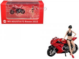 2022 MV Agusta F3 Rosso Motorcycle Red with Figure