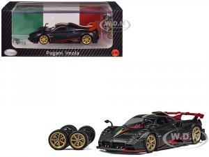 Pagani Imola Black Carbon with Italian Flag Stripes with Extra Wheels
