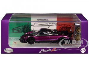 Pagani Zonda Revolucion Purple Metallic and Carbon with Extra Wheels