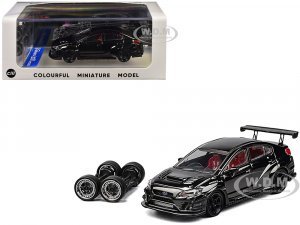 Subaru VAB WRX STI Widebody Black Metallic with Red Interior with Extra Wheels