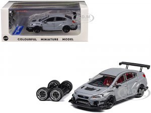 Subaru VAB WRX STI S4 WideBody Gray with Red Interior with Extra Wheels